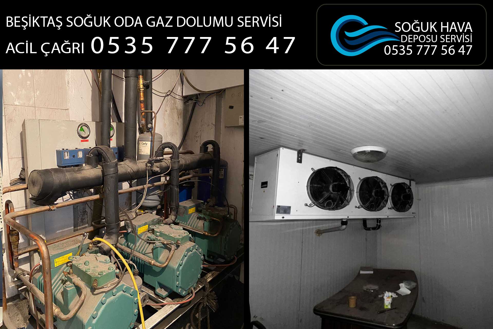 beşiktaş soğuk oda gaz dolumu servisi