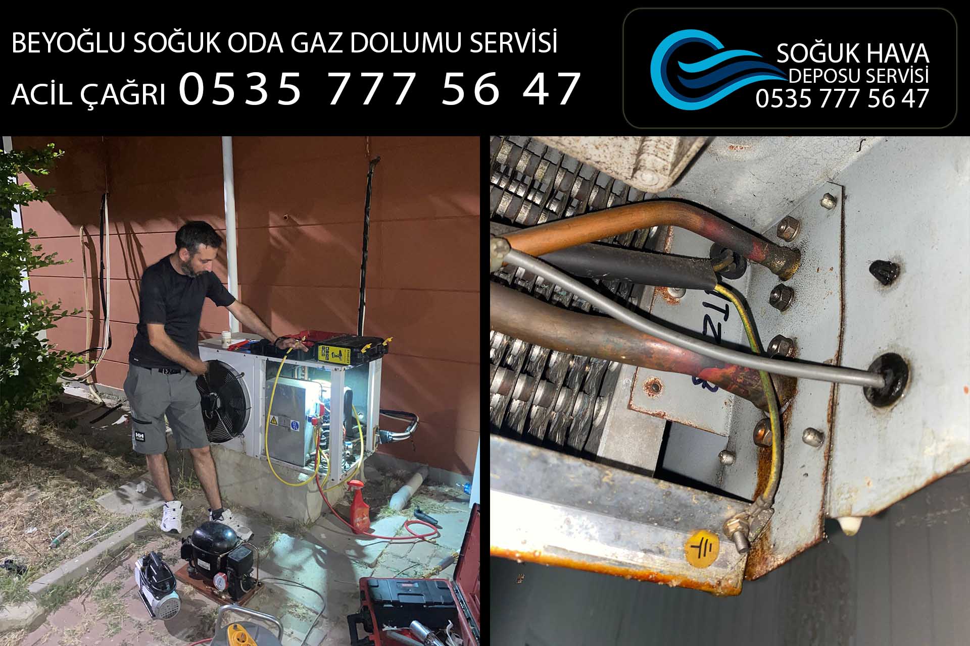 beyoğlu soğuk oda gaz dolumu servisi