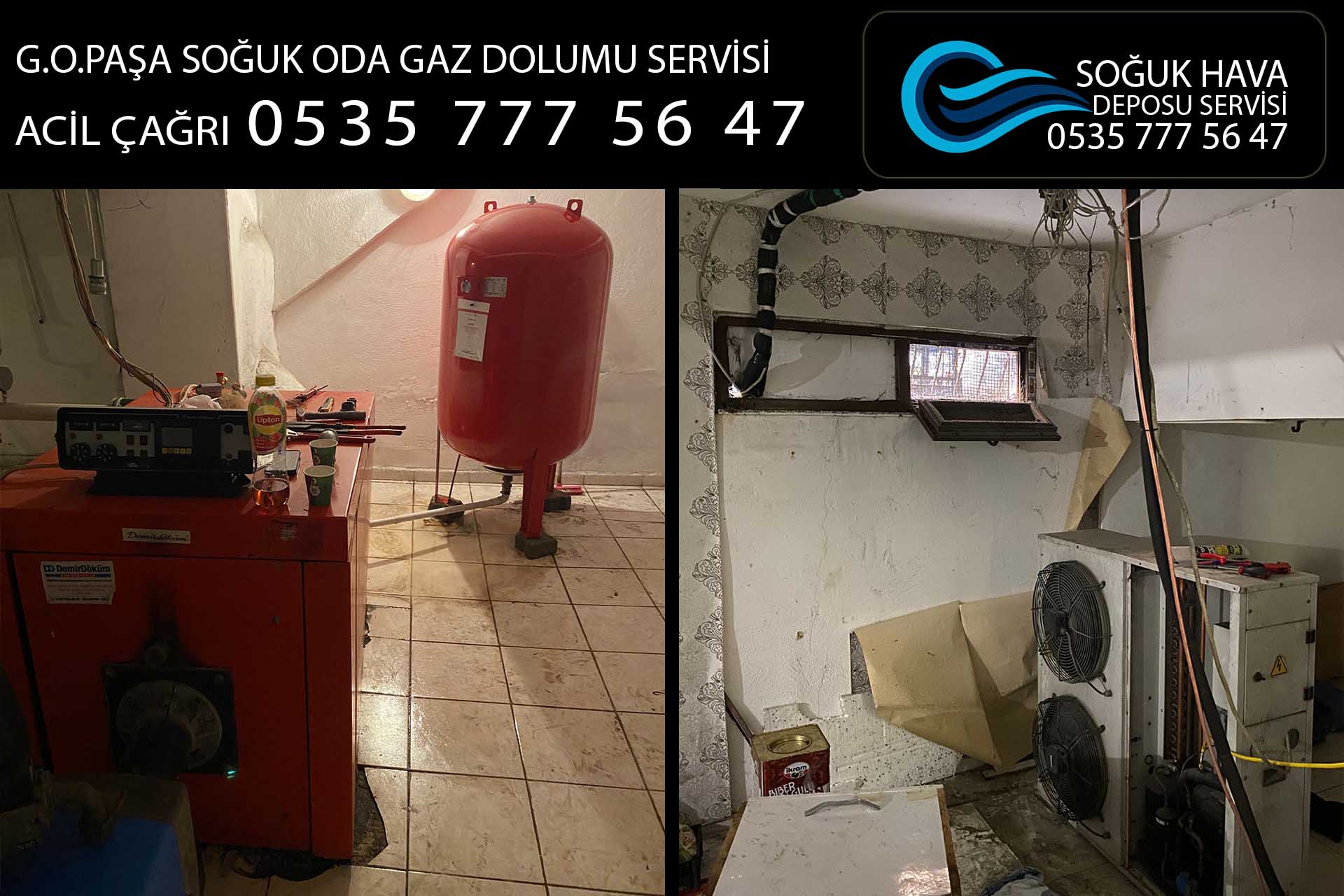 gaziosmanpaşa soğuk oda gaz dolumu servisi