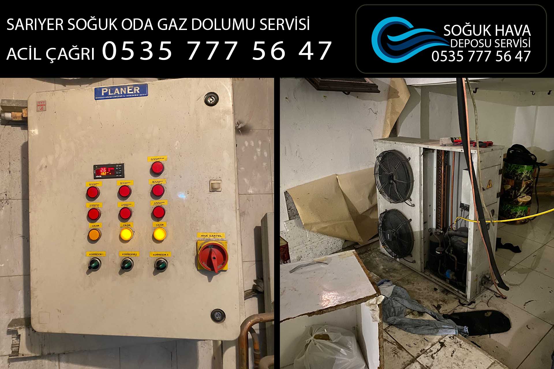 sarıyer soğuk oda gaz dolumu servisi