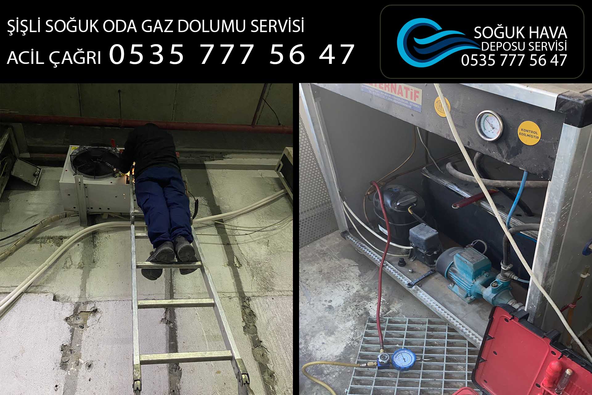 şişli soğuk oda gaz dolumu servisi